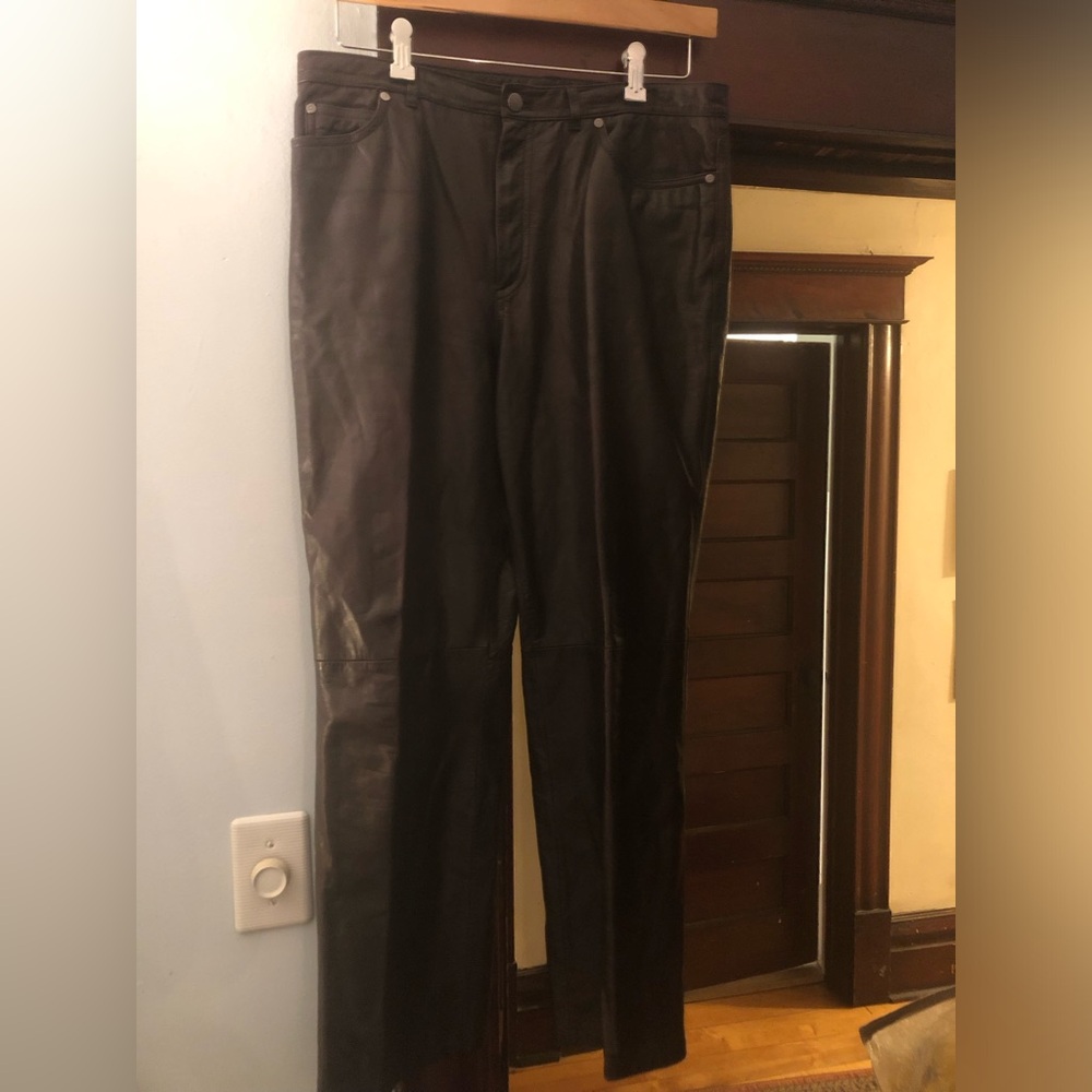 Vintage Nine West dark burgundy/purple Leather Pants